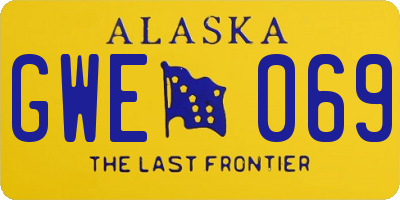 AK license plate GWE069