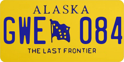 AK license plate GWE084