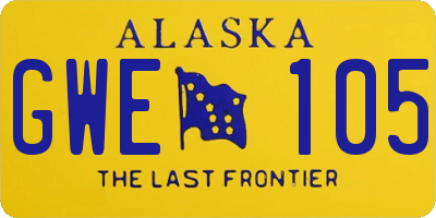 AK license plate GWE105