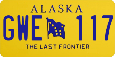 AK license plate GWE117