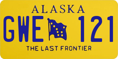 AK license plate GWE121