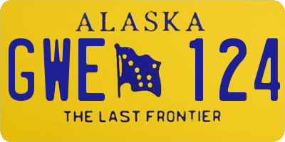 AK license plate GWE124