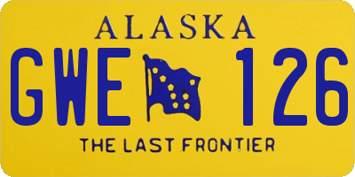 AK license plate GWE126