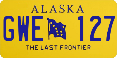 AK license plate GWE127