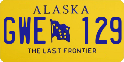 AK license plate GWE129