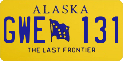 AK license plate GWE131