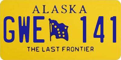 AK license plate GWE141