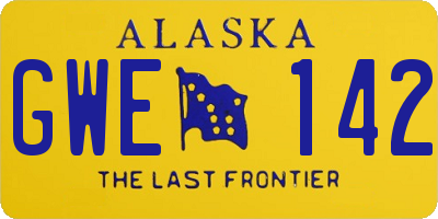 AK license plate GWE142