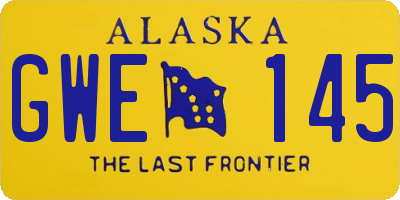 AK license plate GWE145