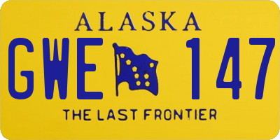 AK license plate GWE147