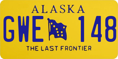AK license plate GWE148