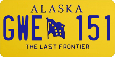 AK license plate GWE151