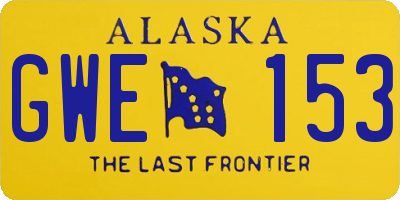 AK license plate GWE153