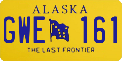 AK license plate GWE161