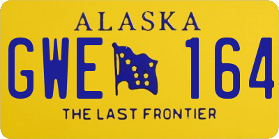 AK license plate GWE164