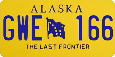 AK license plate GWE166