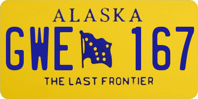 AK license plate GWE167