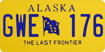 AK license plate GWE176