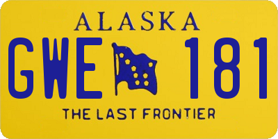 AK license plate GWE181