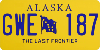 AK license plate GWE187