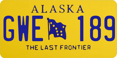 AK license plate GWE189