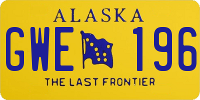 AK license plate GWE196