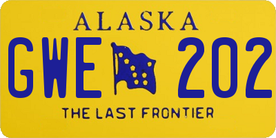 AK license plate GWE202