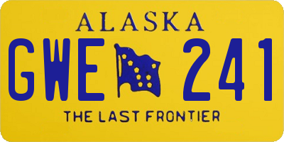 AK license plate GWE241