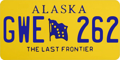 AK license plate GWE262