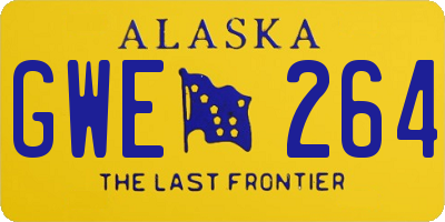 AK license plate GWE264