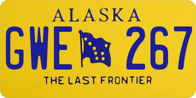 AK license plate GWE267