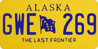 AK license plate GWE269