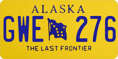 AK license plate GWE276