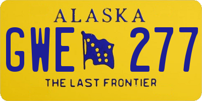 AK license plate GWE277