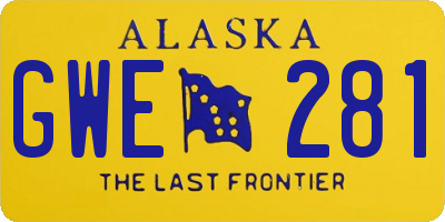 AK license plate GWE281