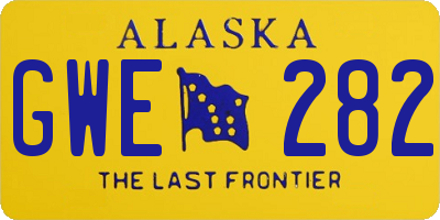 AK license plate GWE282