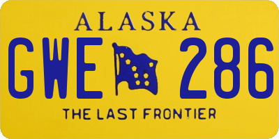 AK license plate GWE286