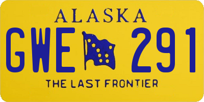 AK license plate GWE291