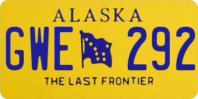 AK license plate GWE292