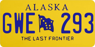 AK license plate GWE293