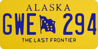 AK license plate GWE294