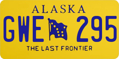 AK license plate GWE295