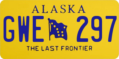 AK license plate GWE297