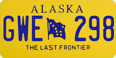 AK license plate GWE298