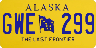 AK license plate GWE299