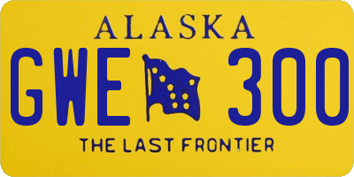 AK license plate GWE300