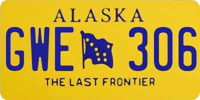 AK license plate GWE306