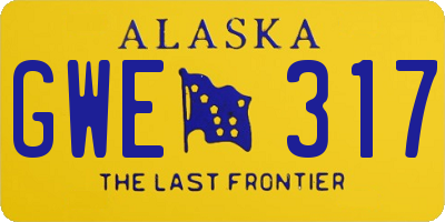 AK license plate GWE317