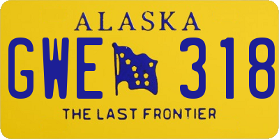 AK license plate GWE318