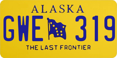 AK license plate GWE319